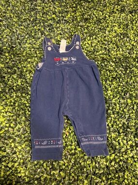 healthtex Embroidered Overalls with Red and Yellow and Blue Accents vintage